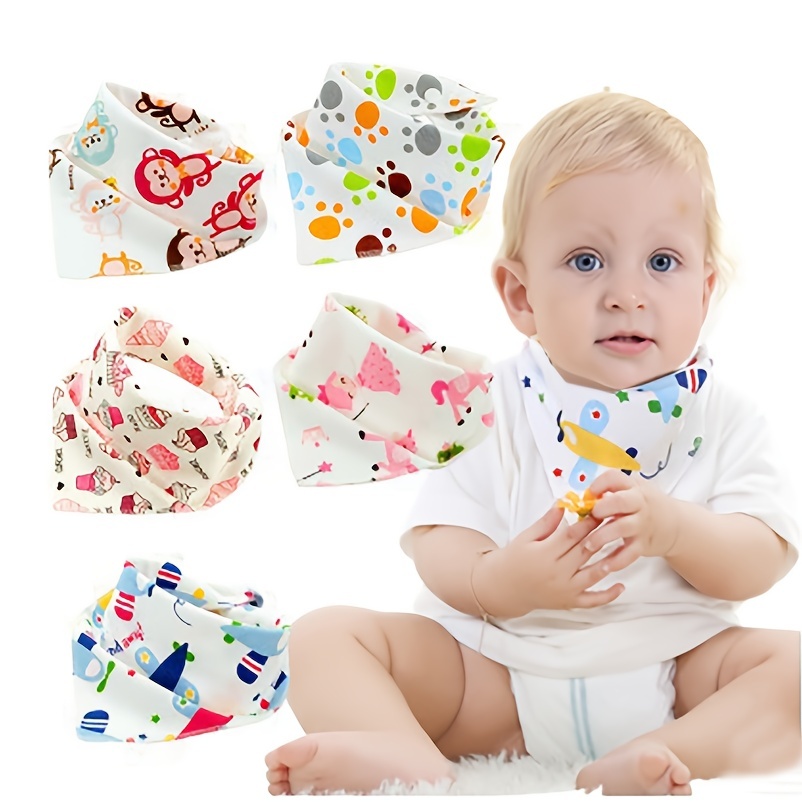 Bavoir écharpe triangulaire Bébé , foulard en mousseline pour bébé avec