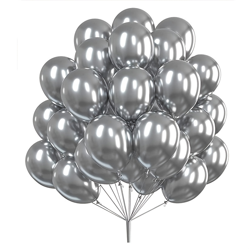 Globos blancos de látex de helio, paquete de 50 globos blancos de alta  calidad de 12 pulgadas con cinta blanca para decoración de boda,  cumpleaños