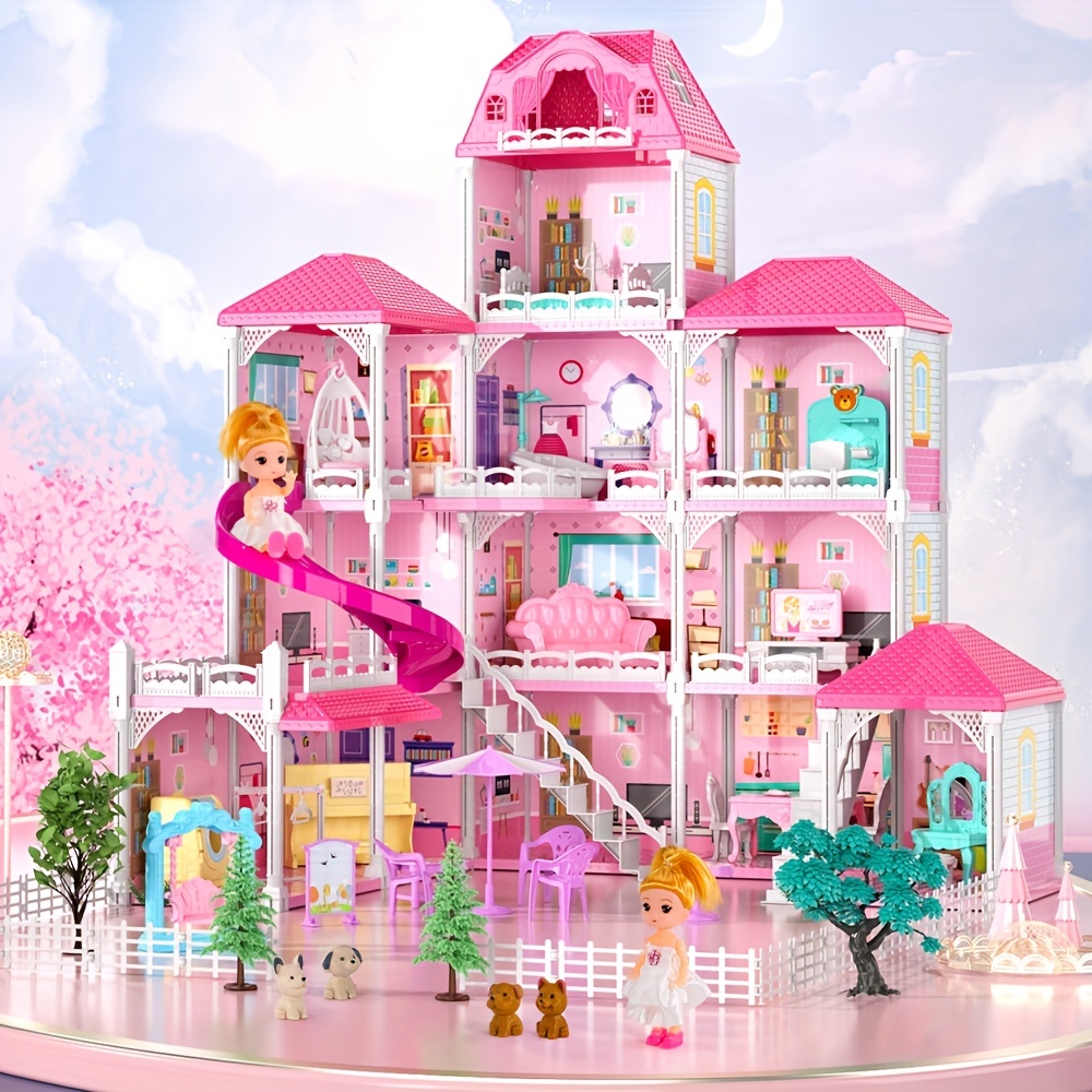 Doll Set Contains 11 Rooms And Furniture Accessories. Children's Doll House  Toy House Diy Pretend Games To Build Assembled Toys, Suitable For Birthday  Gifts Of Girls Aged 5, 6, 7, 8 And 9. - Temu