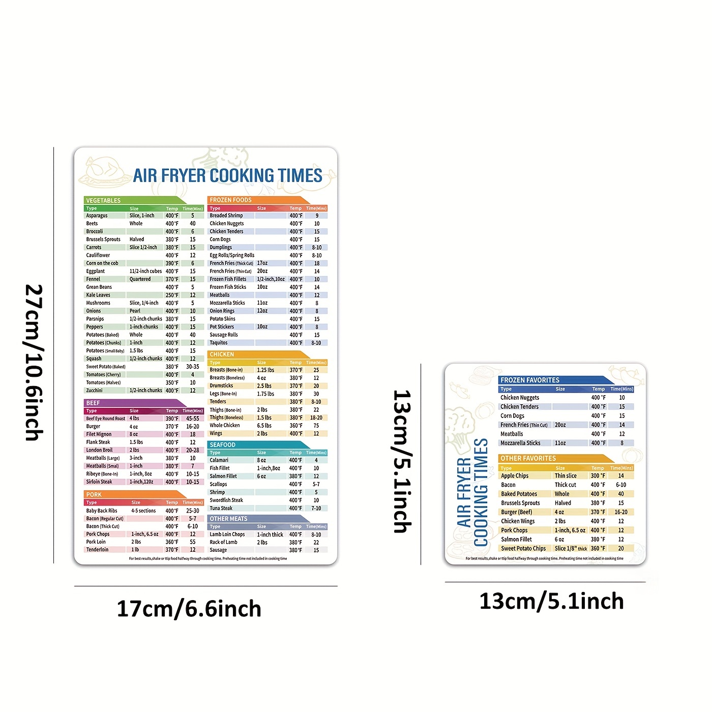 This Magnetic Cheat Sheet Set Makes Air Frying Easier
