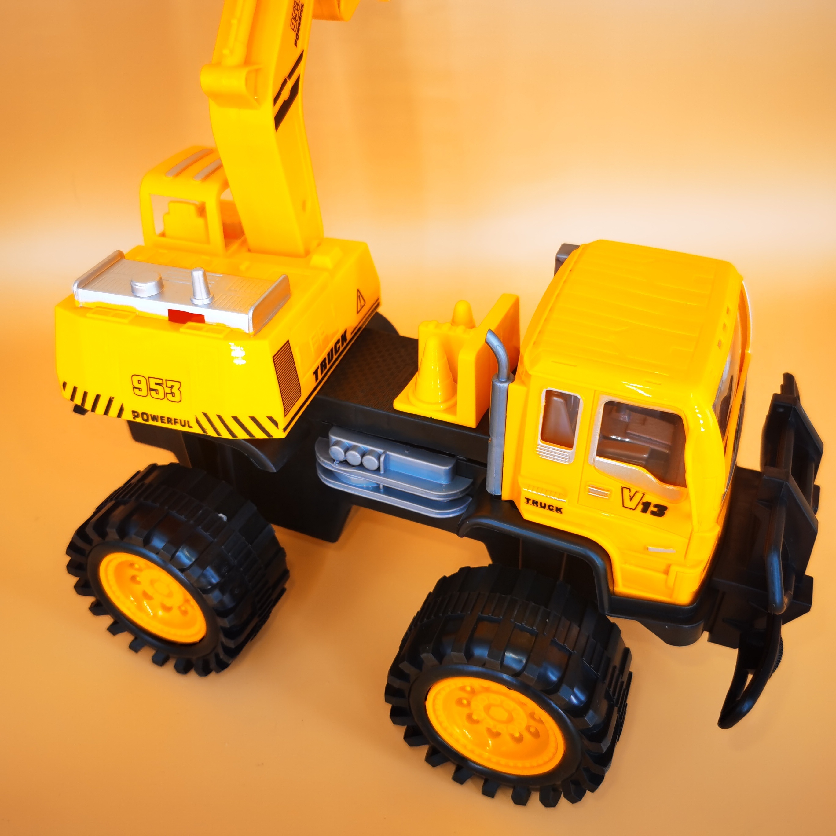 Large Inertial Excavator Toy Car for Boys