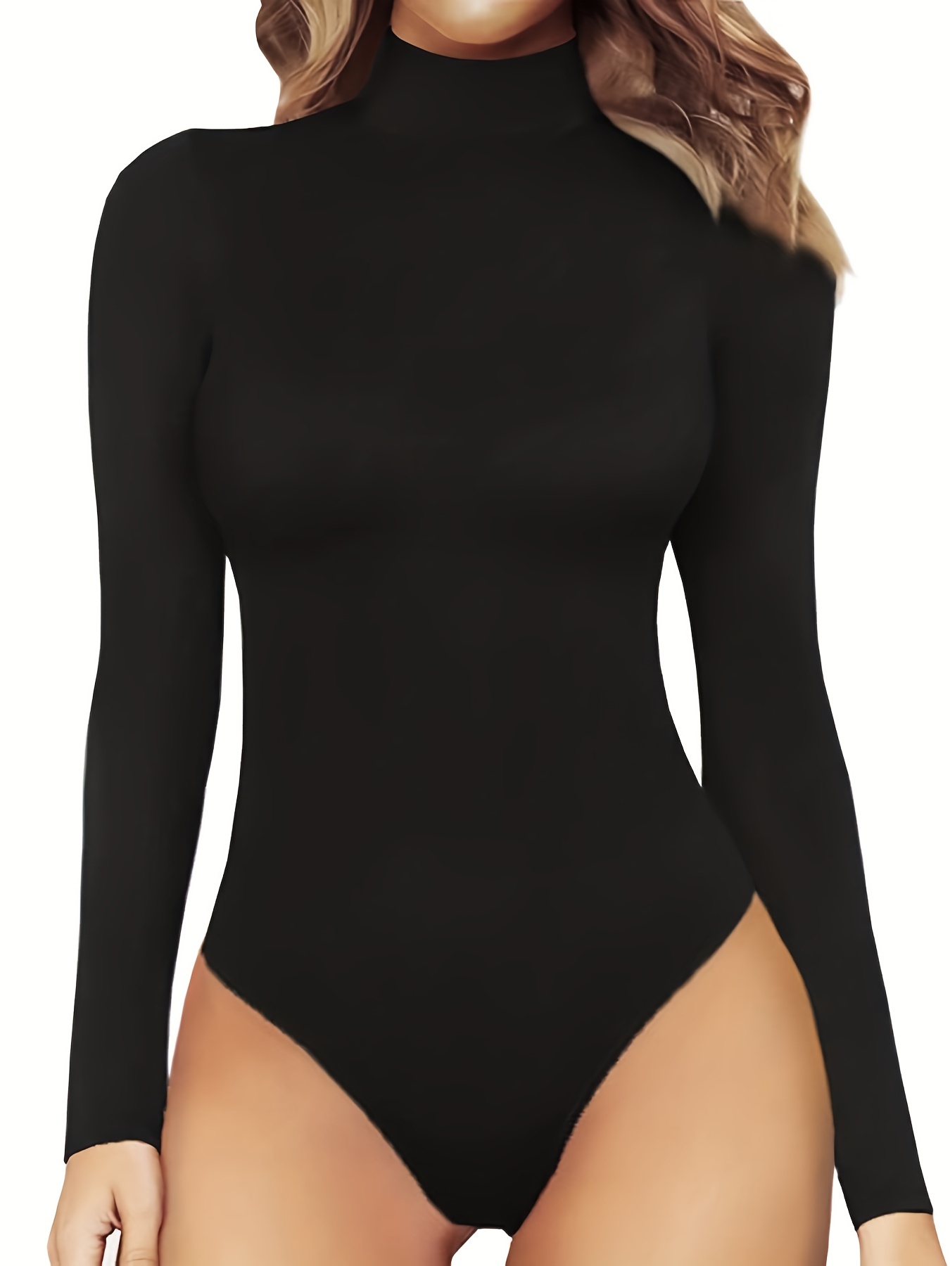 Seamless Solid Shaping Bodysuit Tummy Control Slimming Long - Temu