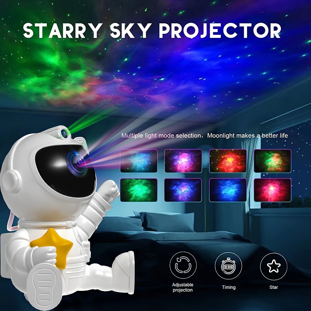 1 Proyector Estrella Astronauta Ajustable 360° Proyector - Temu Spain