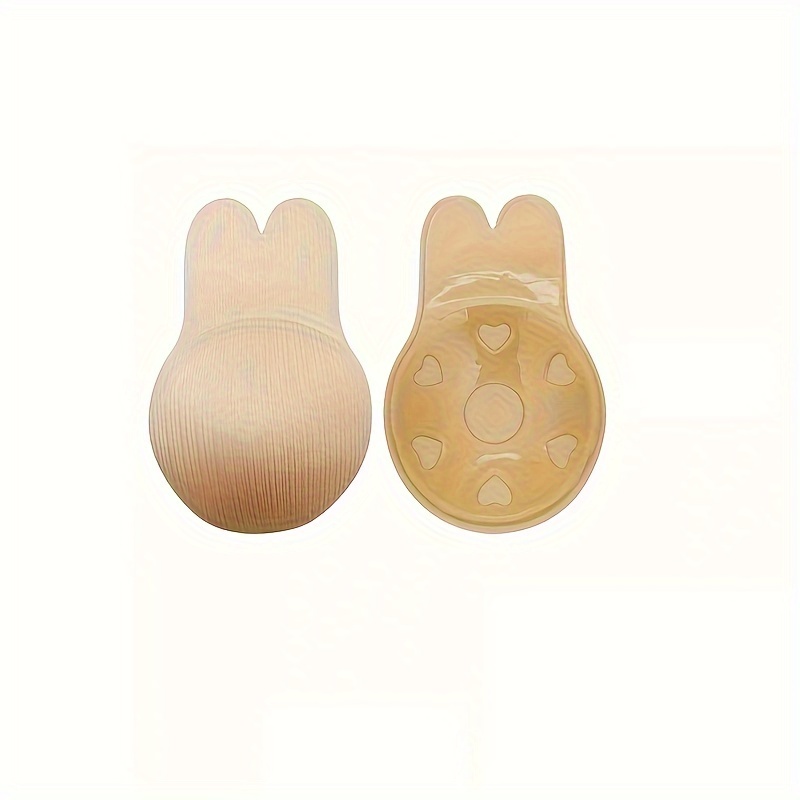 Silicone Invisible Breast Stickers, Breathable Rabbit Ear Bra Cups, Wireless Adhesive Bra Accessories in Various Colors and Models, Hand Washable or Dry Clean, No Print Design, Comfortable Undergarment, Playful Underwear, Flexible Underwear