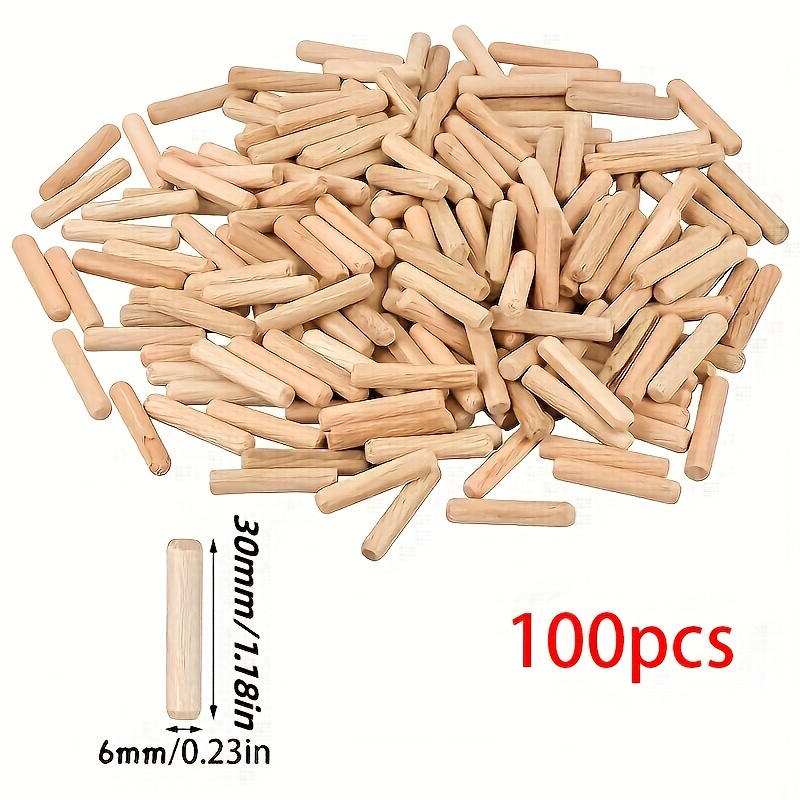 6pcs 0.8 X 12 Inch Wooden Dowel Rods Wood Sticks Natural Unfinished Wooden  Dowel Sticks Round Wood Dowels For Crafts DIY