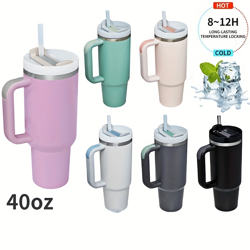 Tumbler With Lid And Straw Stainless Steel Thermal Water - Temu