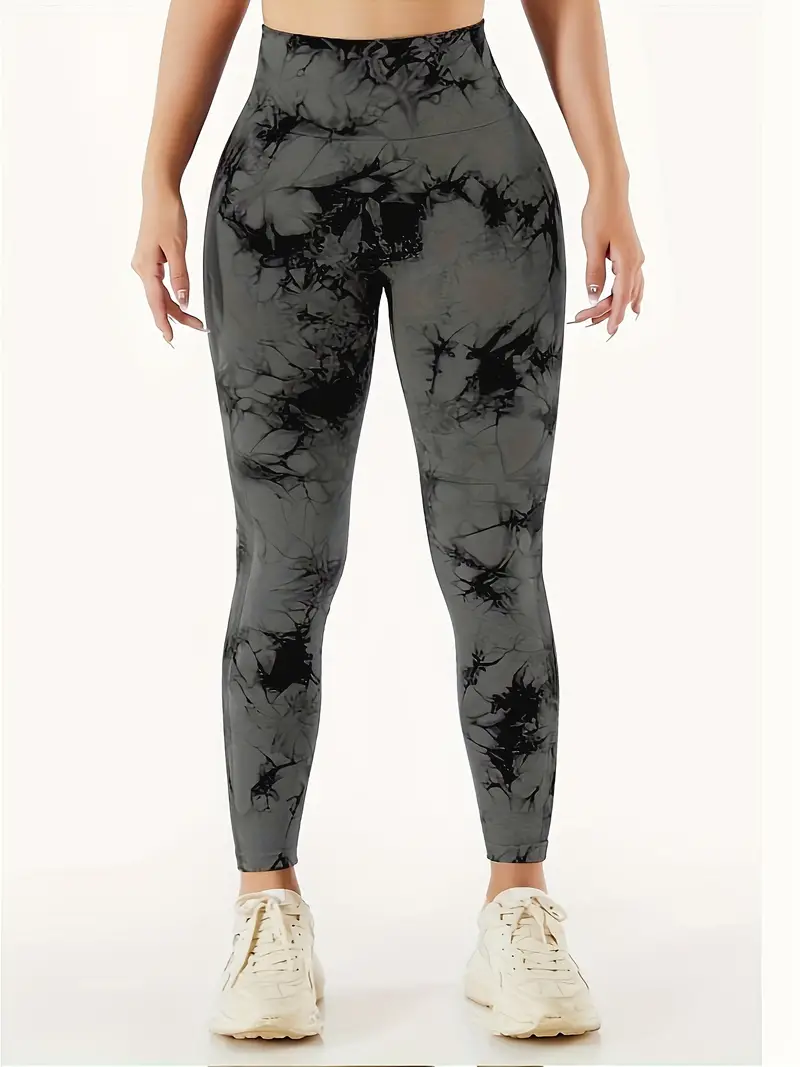 Tie Dye High Stretch Yoga Workout Pants, Fitness Running Sports Leggings,  Women's Activewear, Shop The Latest Trends