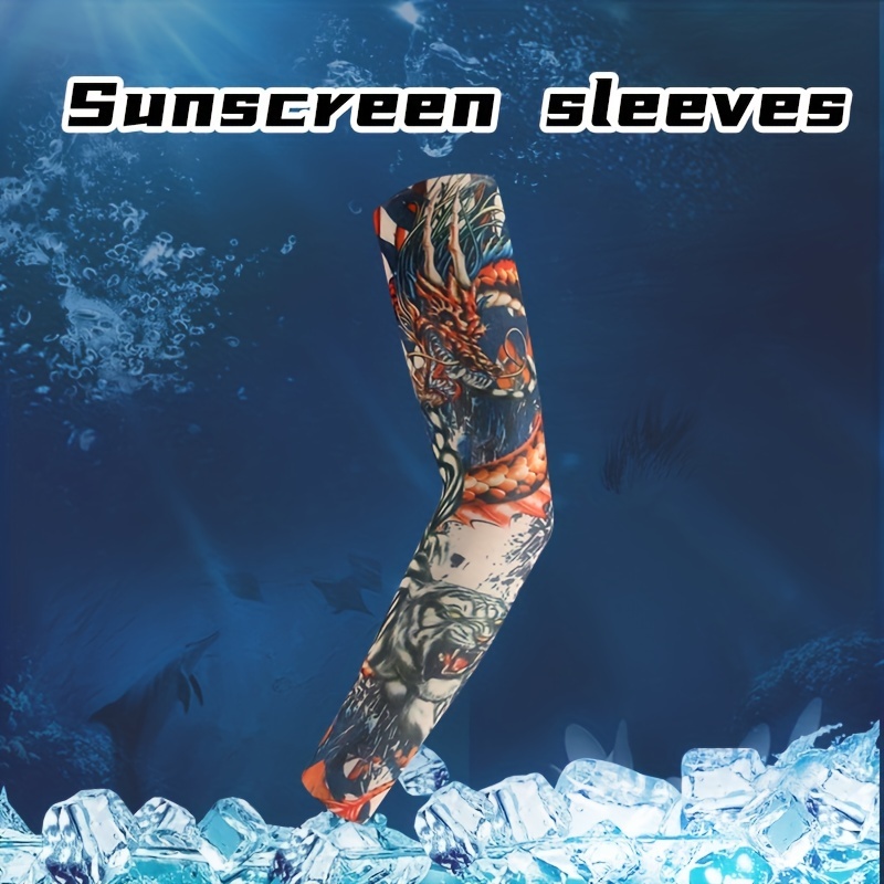 Sunscreen Compression Arm Sleeve Sports Arm Sleeve Tattoo - Temu