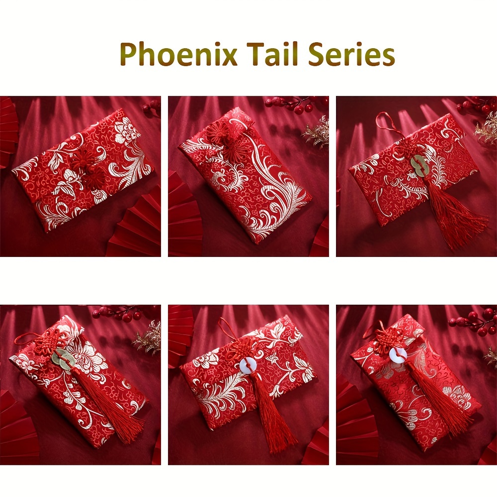 Aofa 10Pcs /Bag Chinese Wedding Red Envelopes Happy Events Red