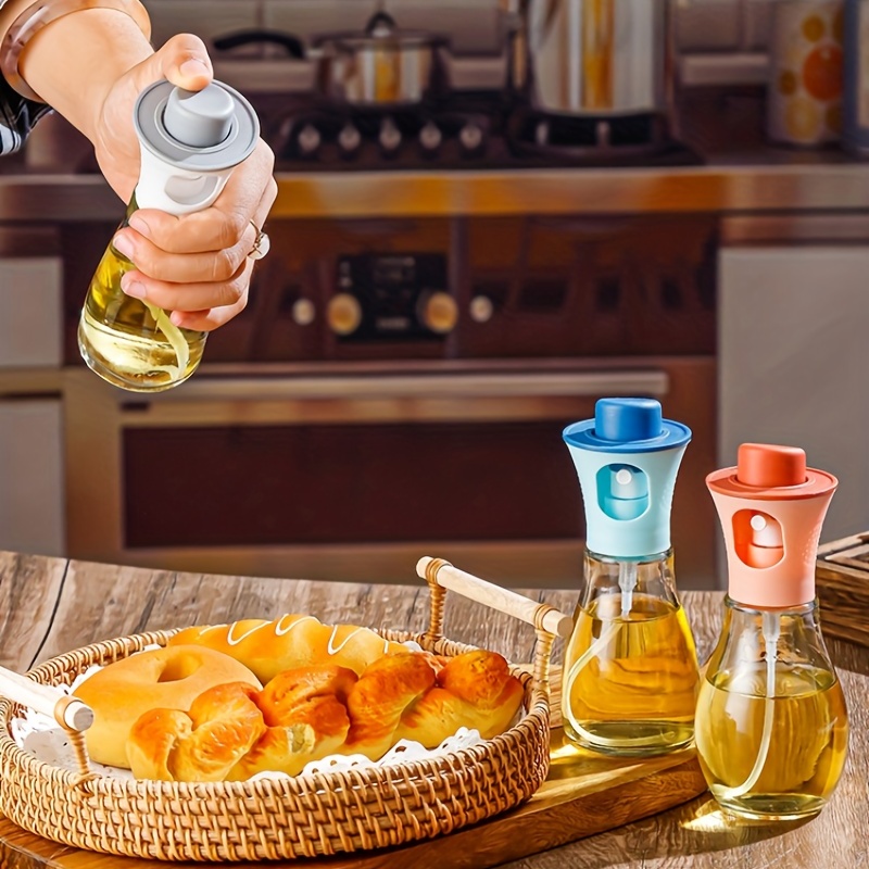 Pulverizador de aceite para cocinar, rociador de aceite de cocina, botellas  de aceite de oliva, capacidad de 3.4 onzas, botella de vidrio de grado