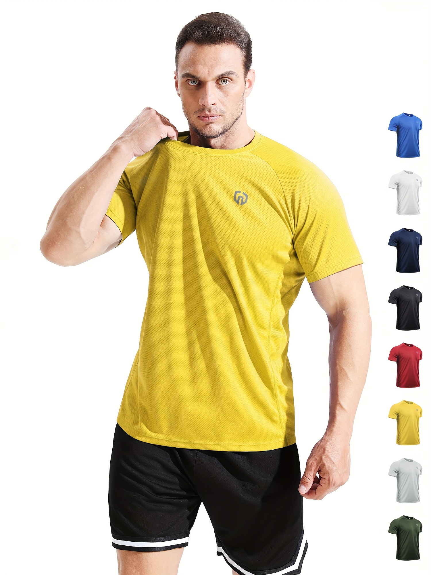 Short Men\'s Neck sleeved - T Round Loose Temu Sports Casual shirt