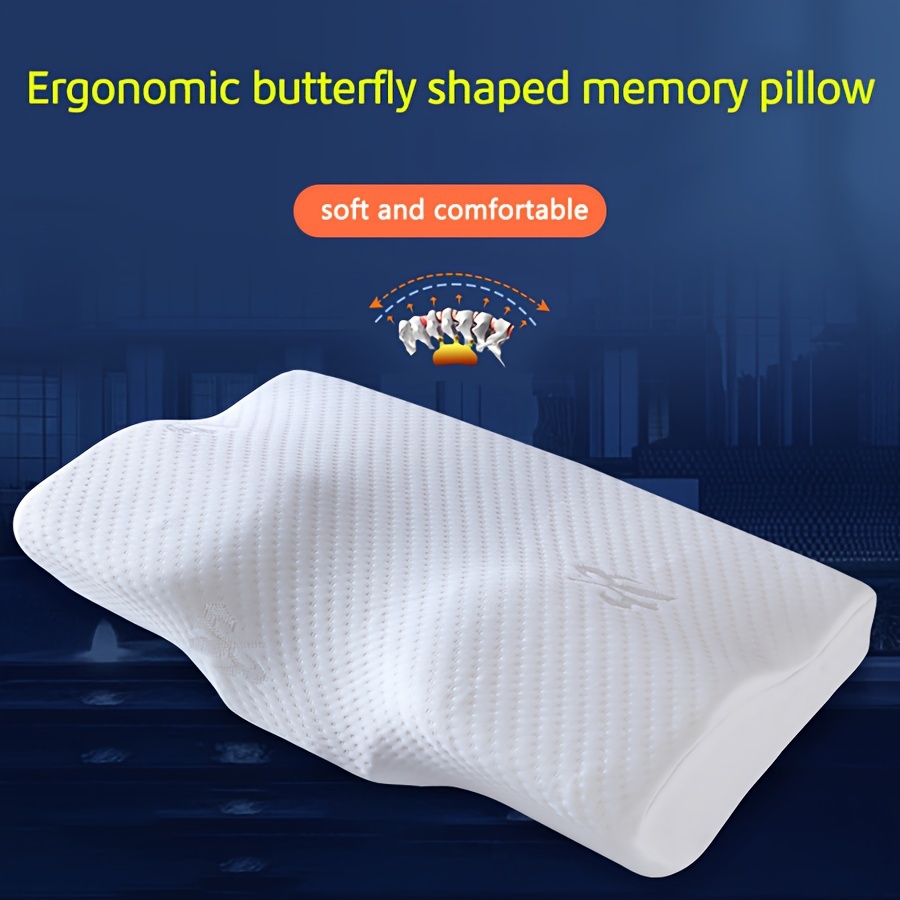 1pc Neck Cervical Pillow, Memory Foam Bed Pillows For Neck Pain Relief,  Adjustable Ergonomic Orthopedic Contour Support Pillow, Removable And  Washable