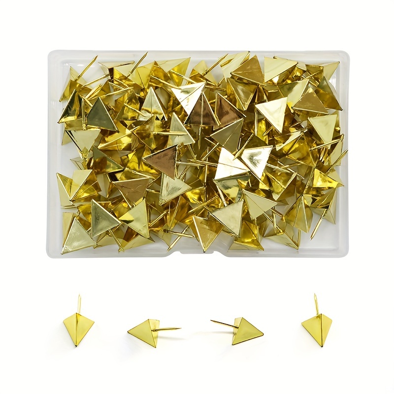 Buy Push Pin Brass Plated Golden Pin Cork Board Thumbtacks Drawing Push  Pins Long Size - Pack of 2 (120 Pcs) Online at desertcartINDIA