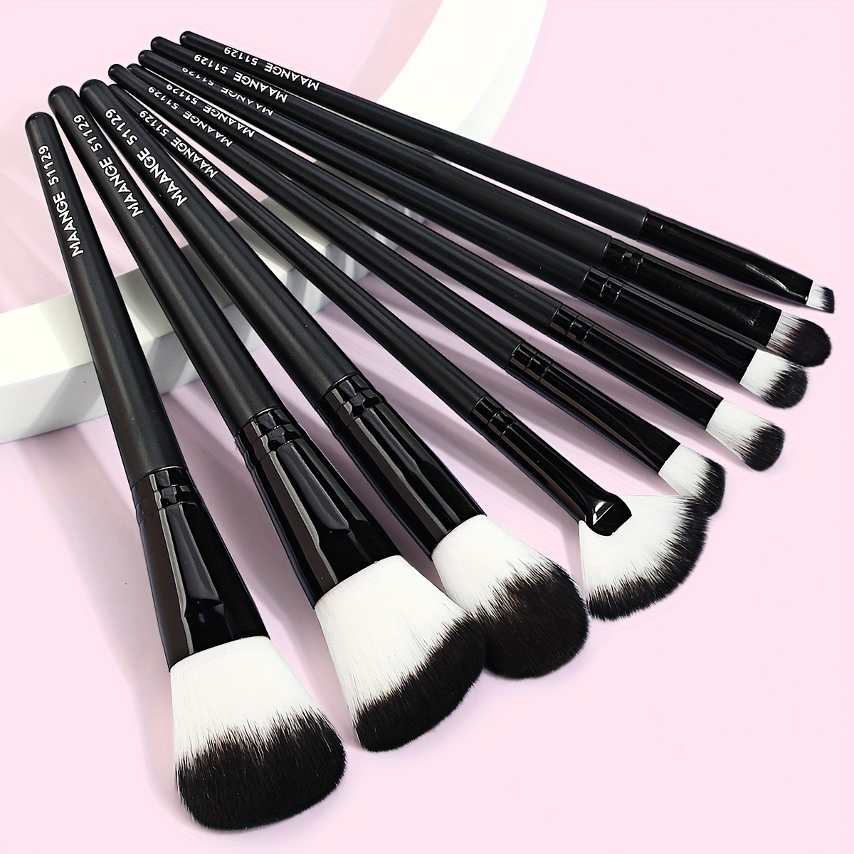 

Makeup Brush Set 9pcs, Premium Synthetic Bristles Powder Foundation Blush Concealer Eye Shadow Eyeliner Eyebrow Brushes, Ideal Beauty Tool For Women