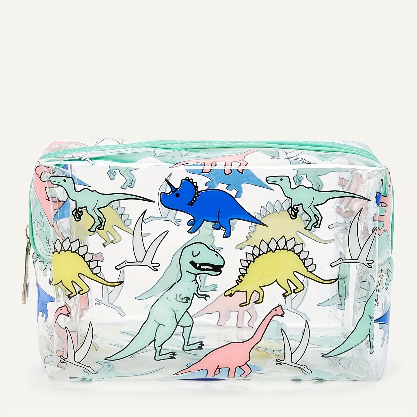 

Dinosaur Print Makeup Bag Toiletry Bag For Women Small, Travel Makeup Pouch Adorable Roomy Travel Water Resistant Cosmetic Purse Accessories Organizer Women Gift