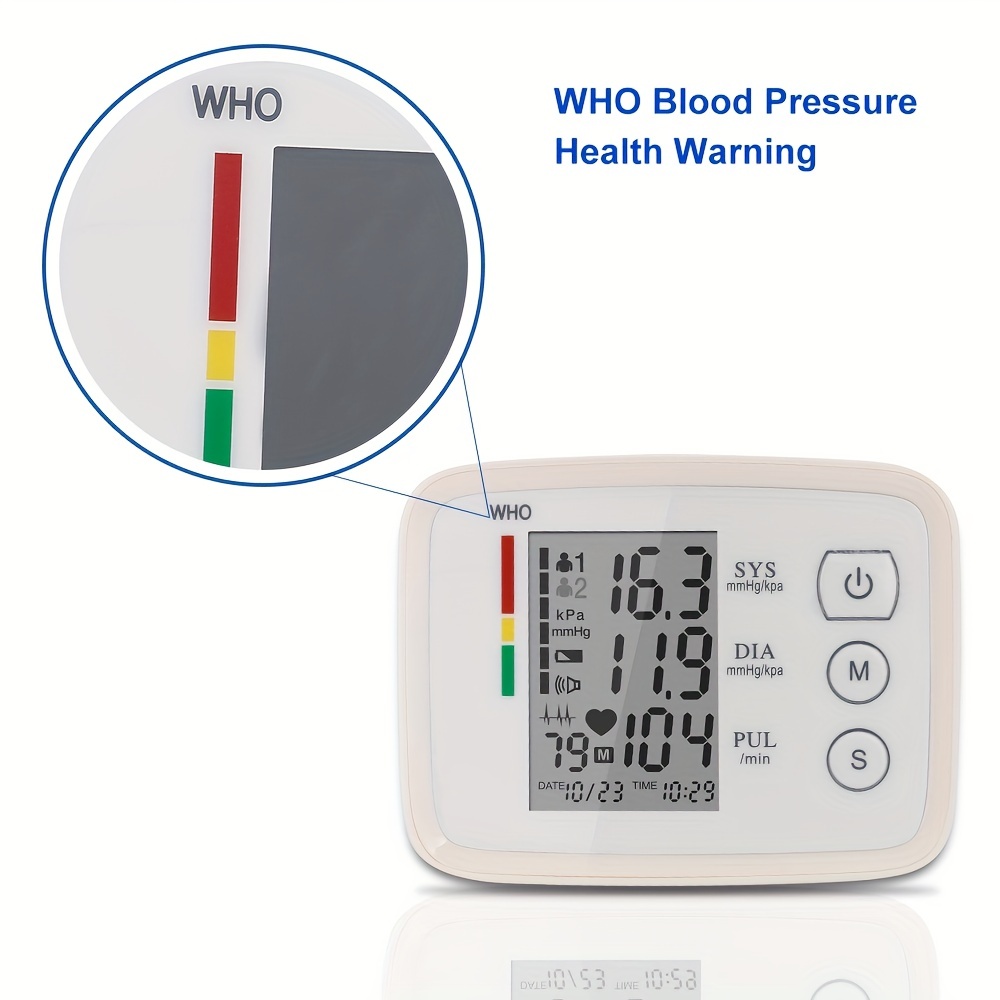 1pc Monitor De Presión Arterial De Brazo Cuidado De La Salud En El Hogar  LCD Digital