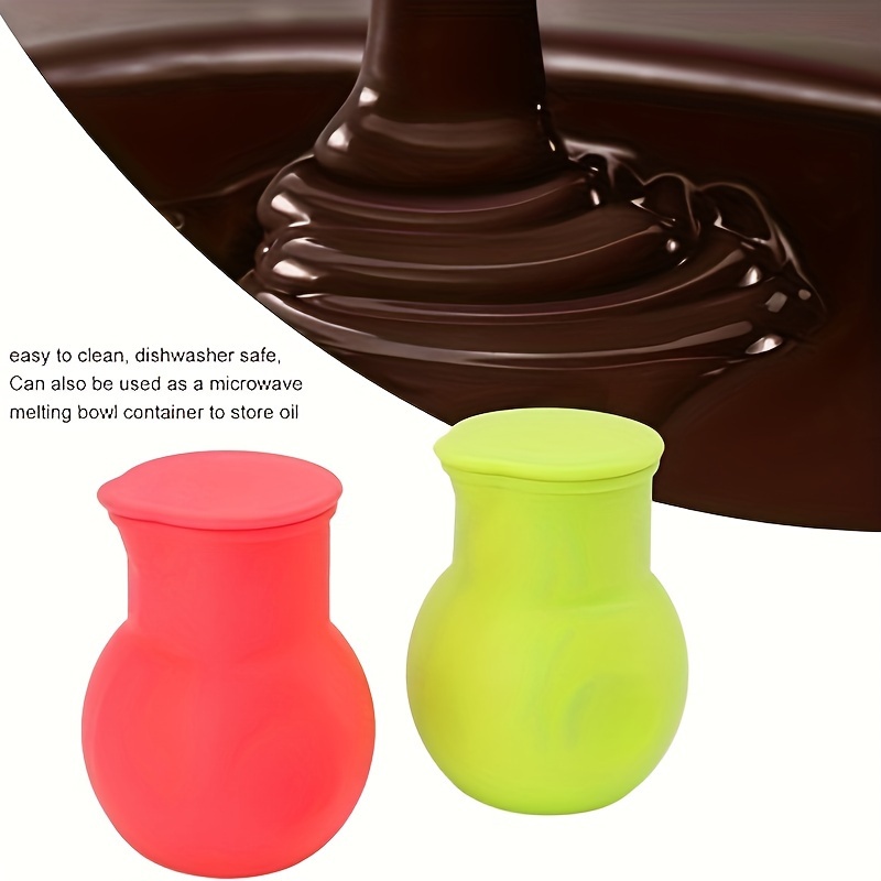 1pc Silicone Chocolate Melting Pot For Microwave And Oven, Heat Resistant Chocolate  Melting Pot