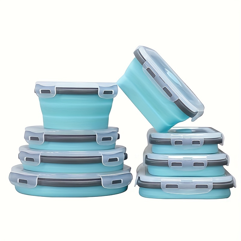 Collapsible Silicone Food Storage Containers With Lids - Portable Bento  Lunch Box For Teenagers And Workers - Microwave Safe And Dishwasher Safe -  Perfect For School, Canteen, And Home Kitchen - Temu