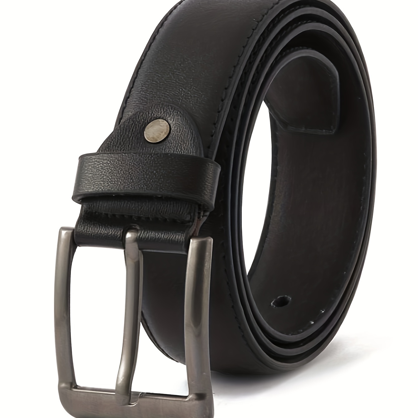 Men's PU Pin Buckle Leather Belt