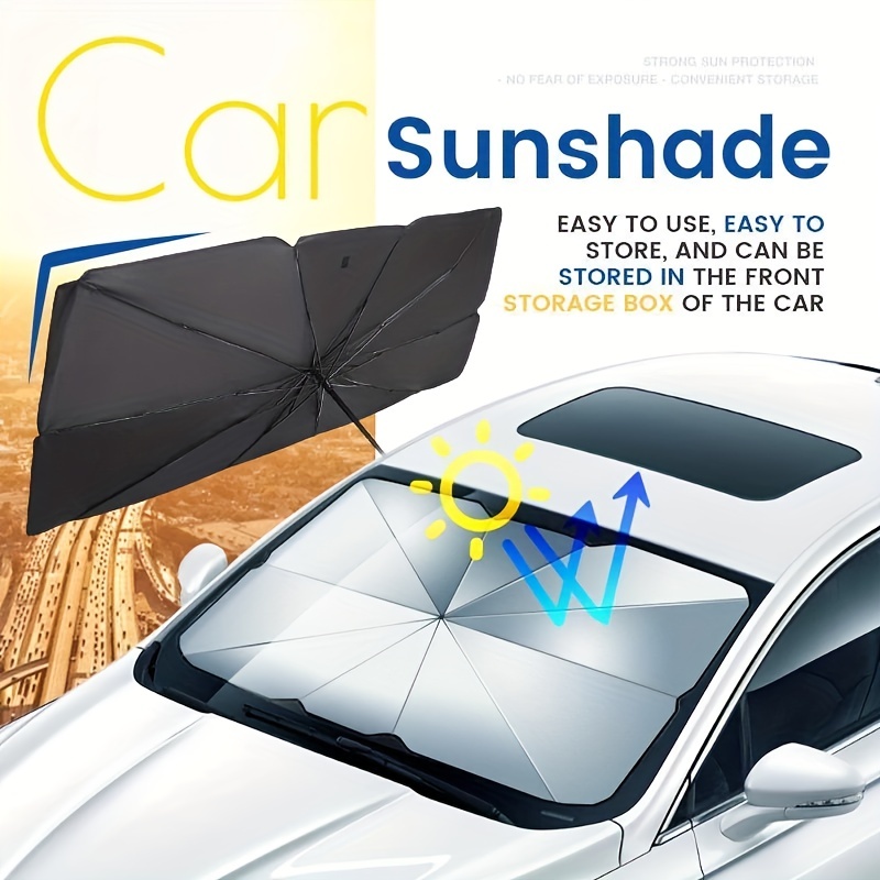 Car Sunshade Umbrella Manual Pvc Folding Minimalist Car Sun - Temu