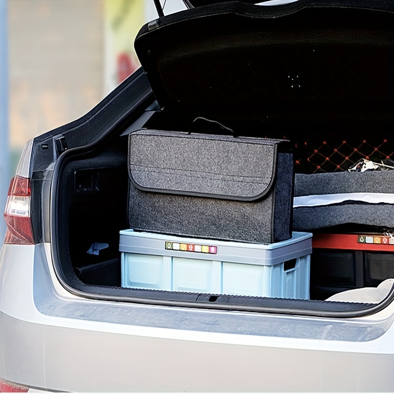 Organizer per bagagliaio dell'auto scatola portaoggetti pieghevole in  feltro morbido per auto contenitore per bagagliaio borsa per bagagliaio  supporto per riordino Multi-tasca - AliExpress