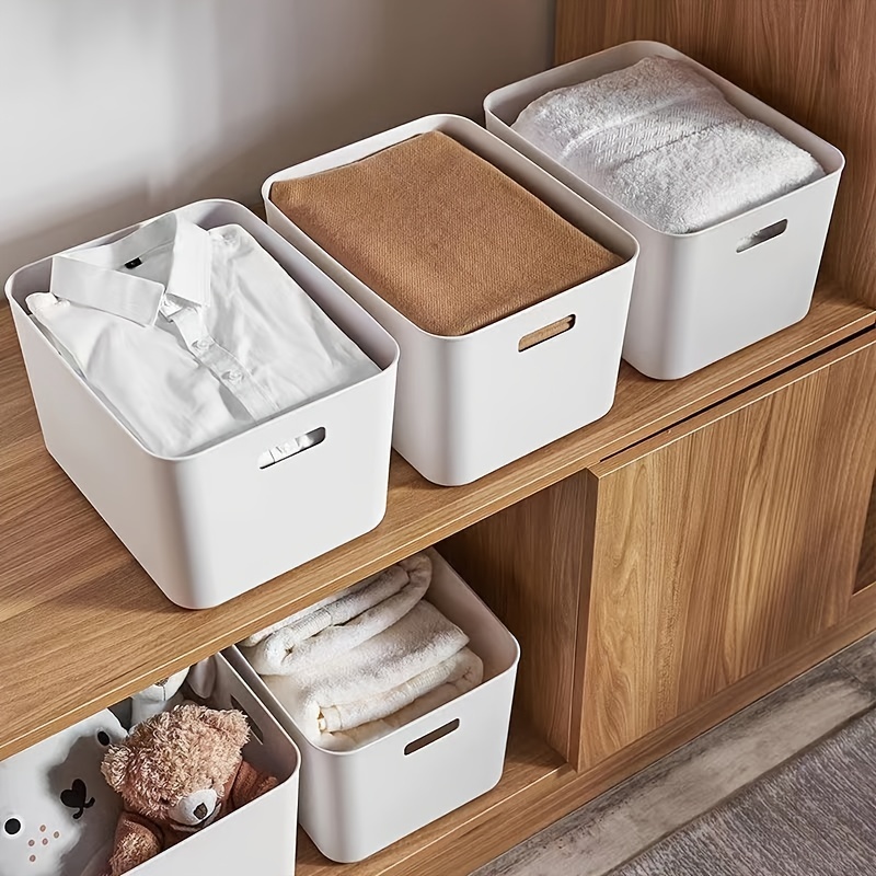 Plastic Storage Box for Cloth Snacks Office Kitchen Bathroom