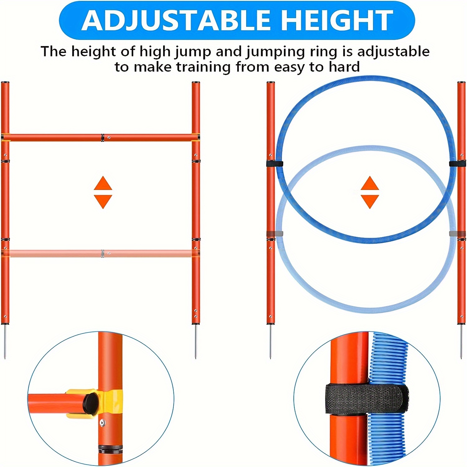 Dog Agility Course Equipments Obstacle Agility Training Starter Kit Dog  Tunnels