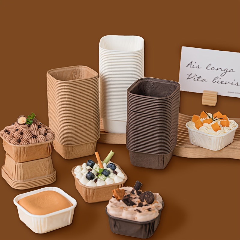 Square cupcake outlet papers