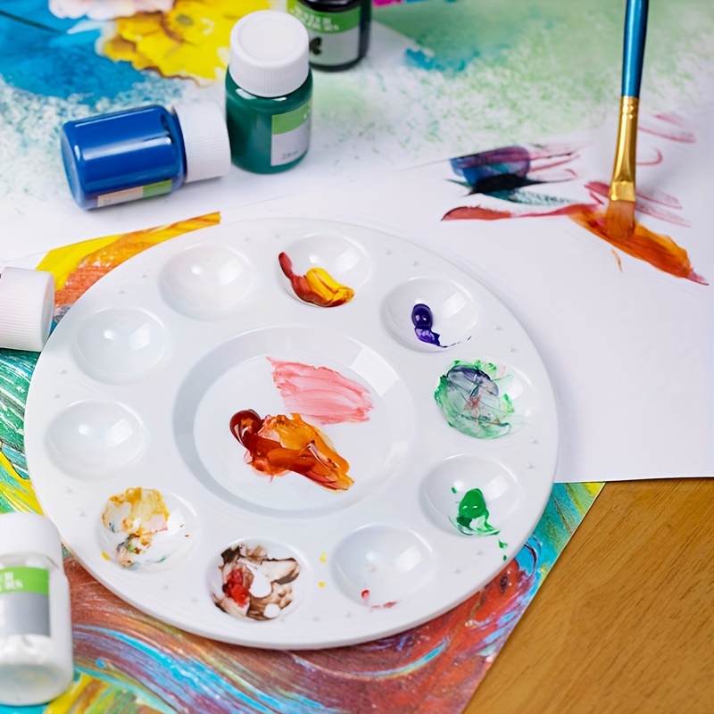 Paint Tray Palette, 16PCS Round Plastic Paint Pallets with 10PCS Paint –  Mogyann