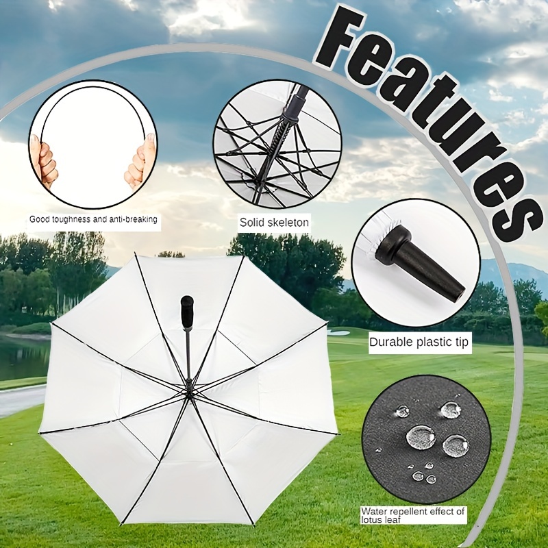 Double Layer Automatic Golf Umbrella Protezione Solare Uv - Temu Italy