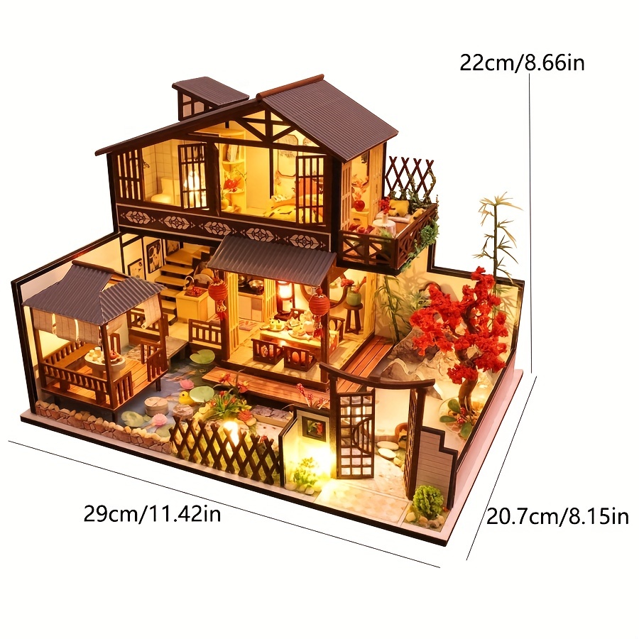 JAWSEU Maquette Maison Miniature pour Débutants à Construire, Kit d