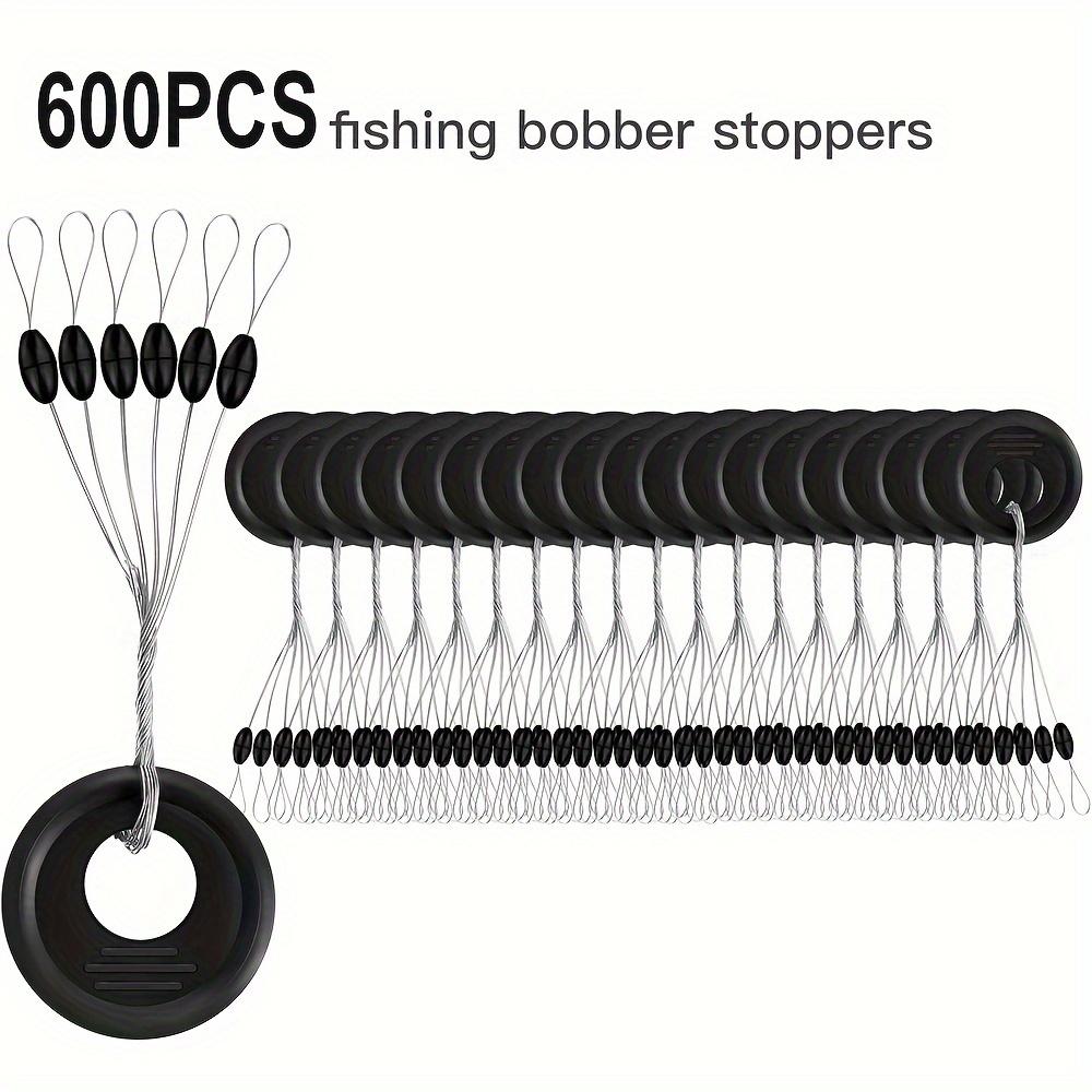 30pcs Fishing Rubber Float Beads & Oval Rubber Stopper Space Bean