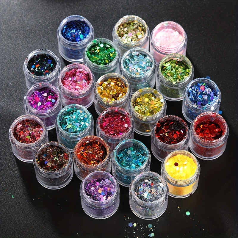 15 Pcs Set Chunky Glitter for Resin Epoxy Crafts and Nail Art 
