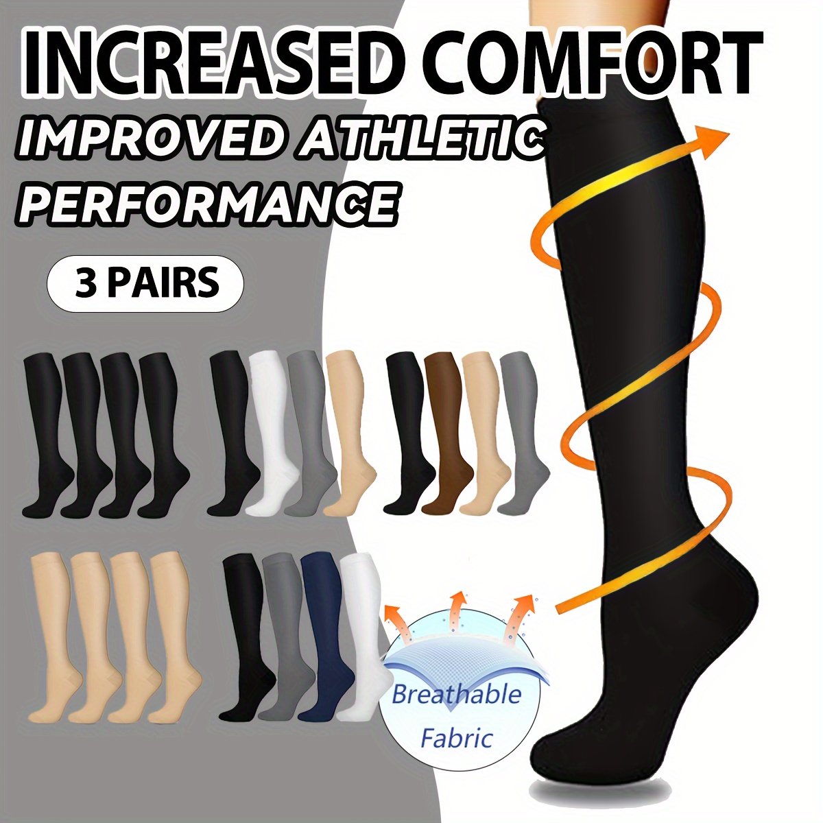 Anti fatigue Ankle Compression Socks For Men And Women - Temu