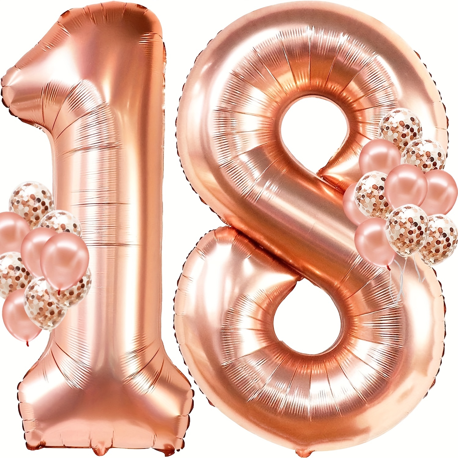 Comprar 12 Uds. Globos de látex de oro rosa con números, decoración para  fiesta de feliz cumpleaños, niños, niñas, 1, 1, 2, 3, 4, 5, 6, 7, 8, 9, un  año