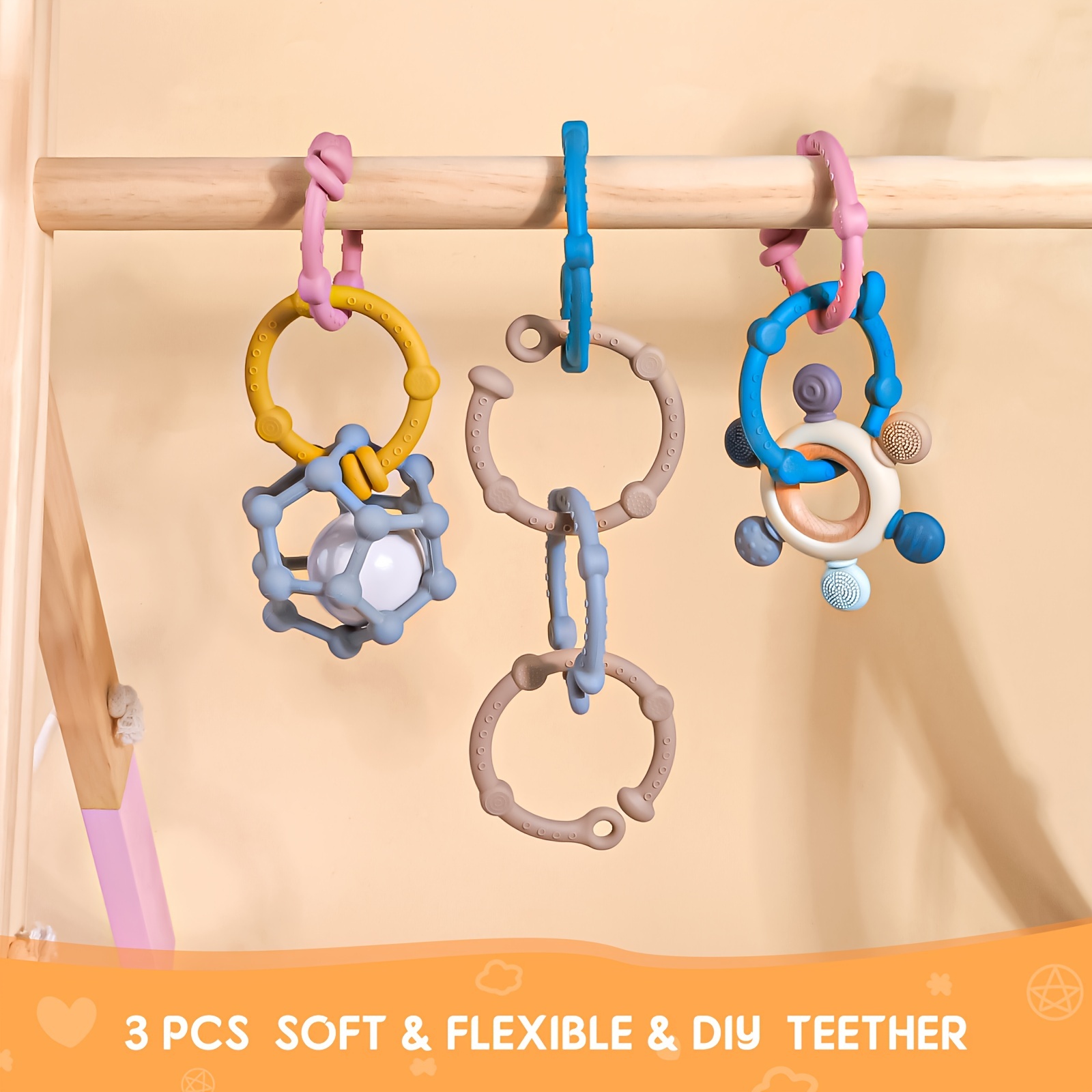 Diy silicone hot sale teething ring