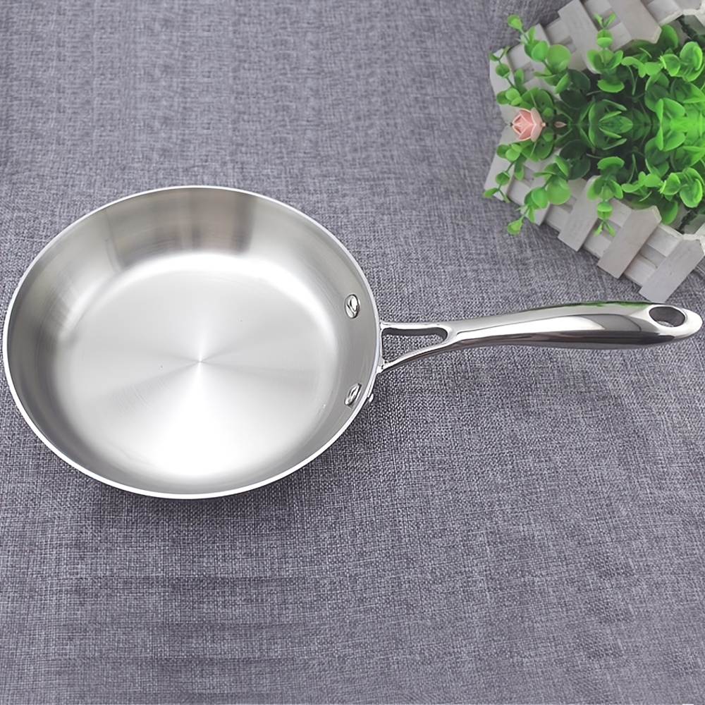 Stainless Steel Frying Pan ( To ) 3 Layers Food Grade - Temu