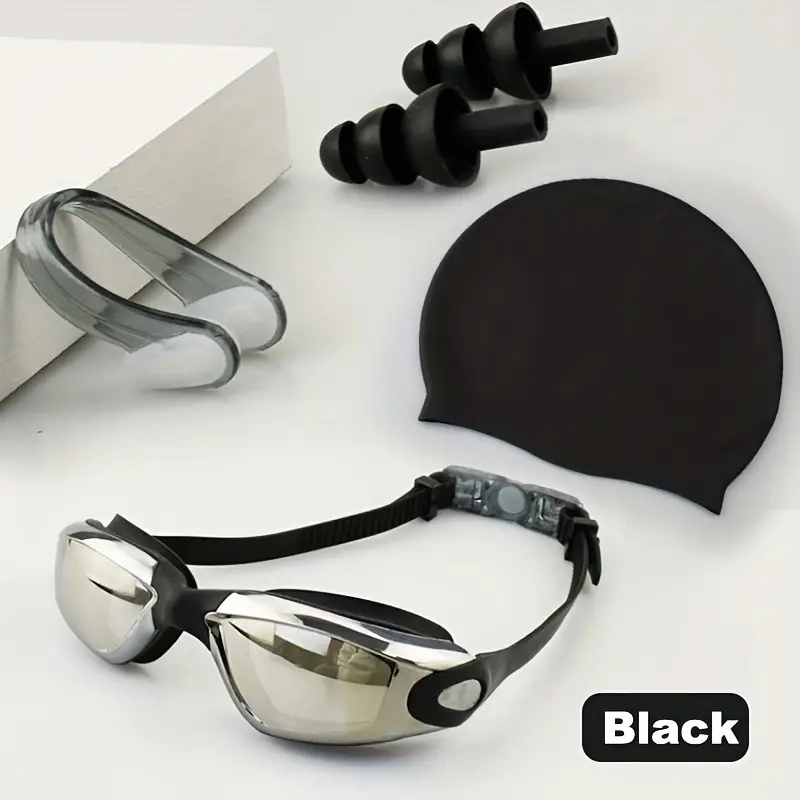 Gafas de natación con visión de miopía, antivaho, protección UV, aptas para  adultos, hombres, mujeres y jóvenes, sin fugas, lente plana teñida