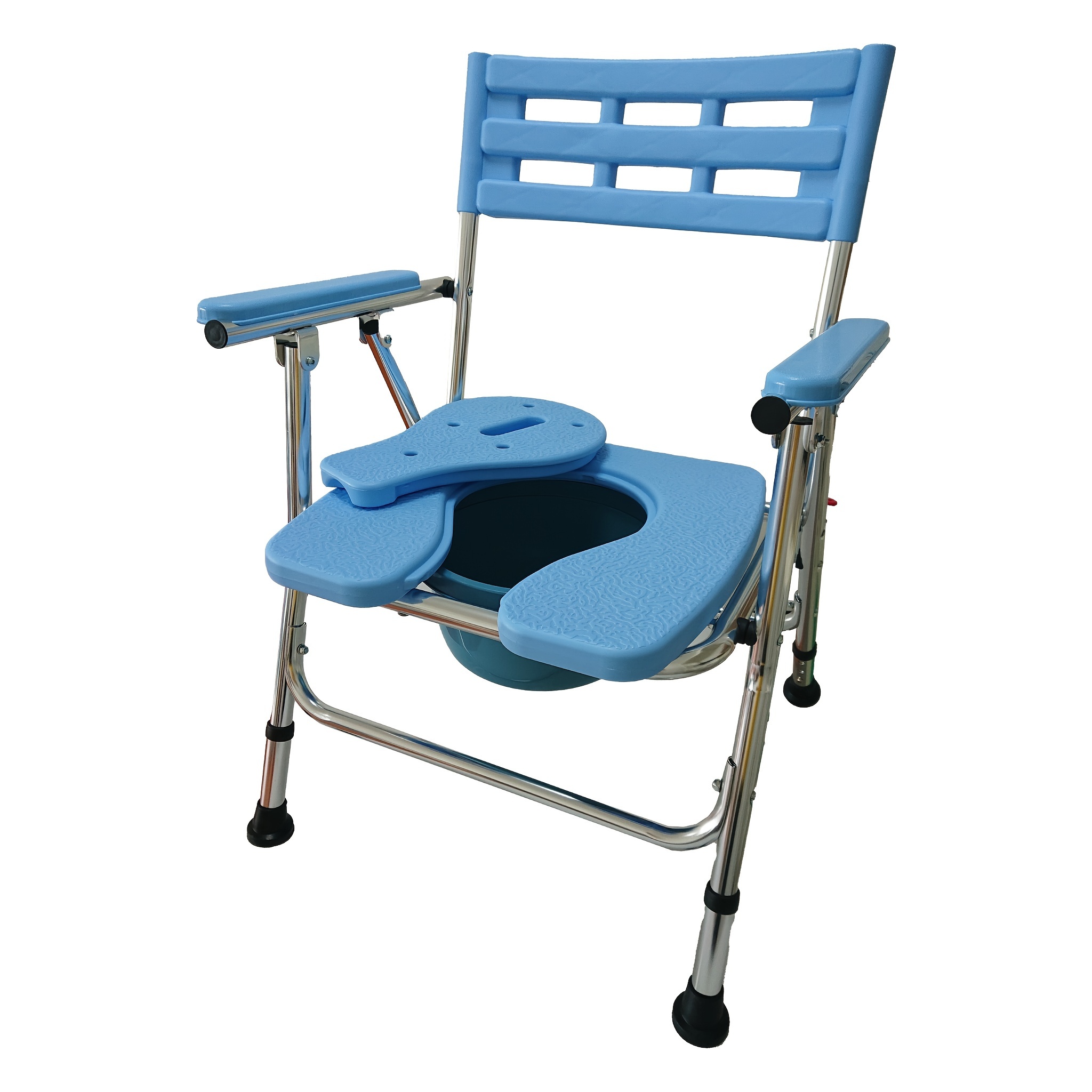 Silla de inodoro portátil para ancianos, silla de baño para adultos  mayores, sillas de ducha para discapacitados de altura ajustable que  soporta 660