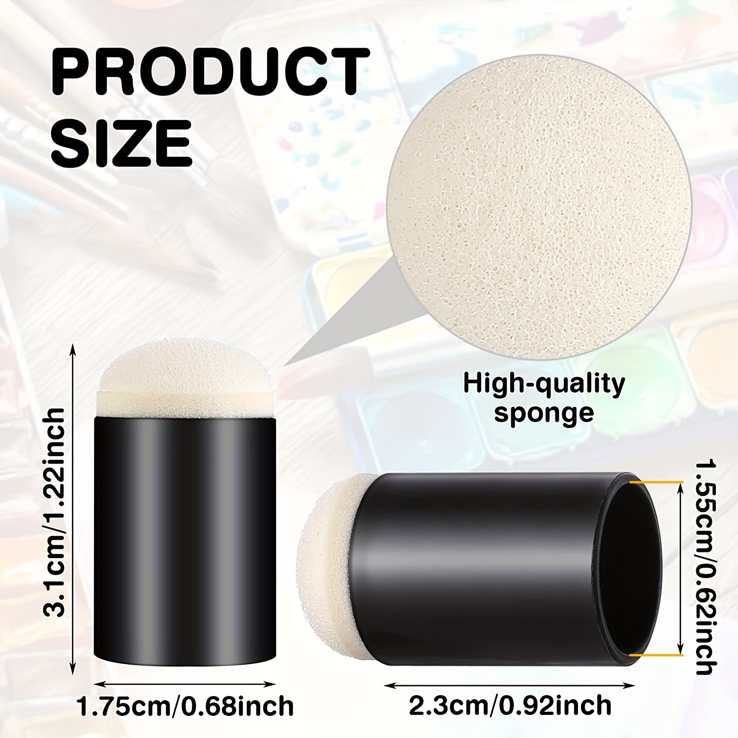 Finger Sponge Daubers Jweunyu – Confezione Da 40 Tamponi In Spugna Per Pittura E Disegno – Colore Verde – Per Bambini E Adulti