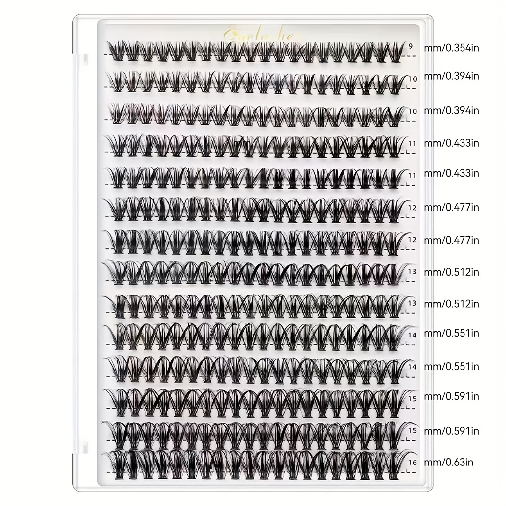 40P D Curling False Eyelashes 14 Rows Grafted Hair Thick Individual Lashes