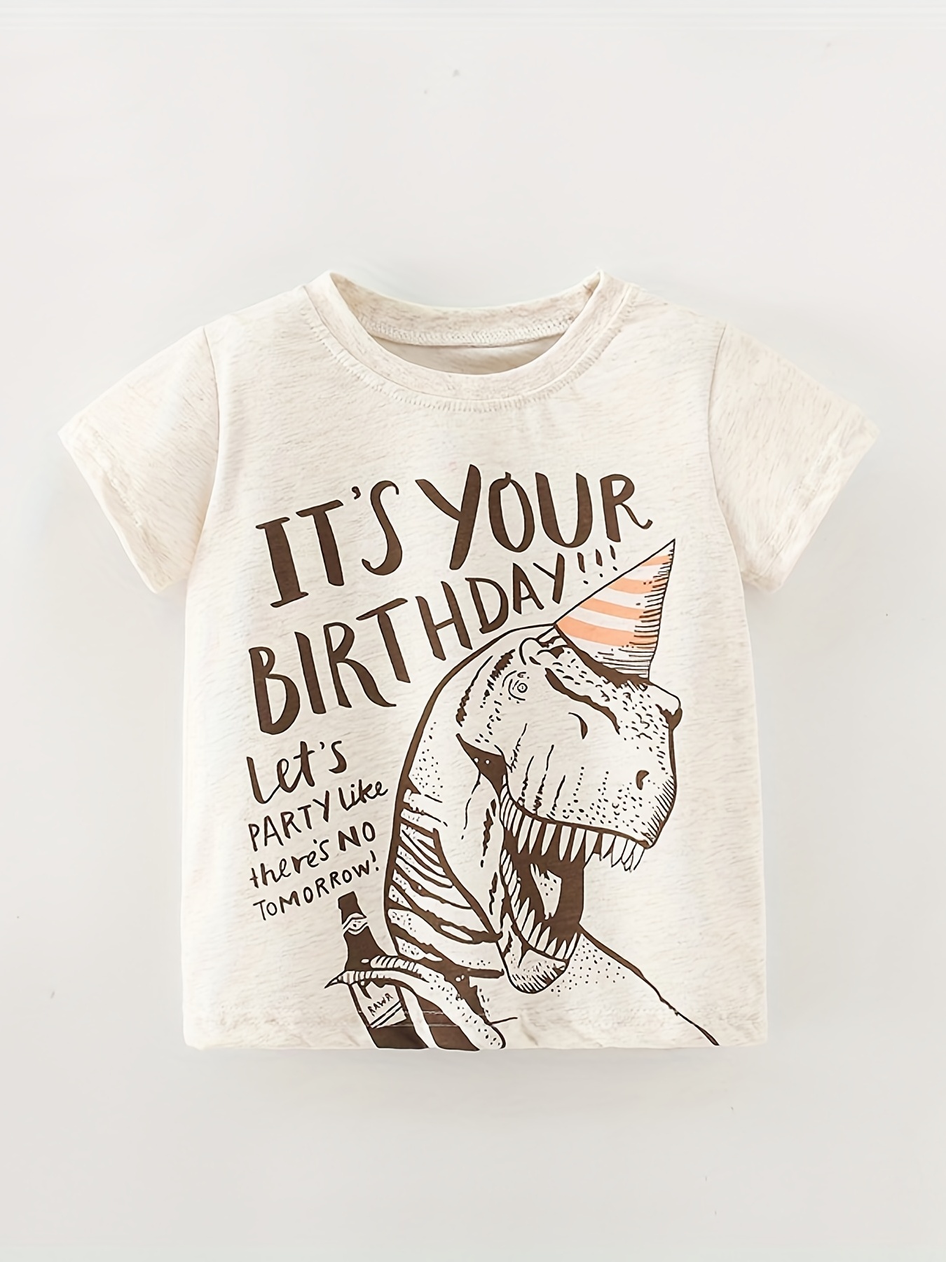 Toddler Boys Birthday Dinosaur T-Shirt Clothes For Summer