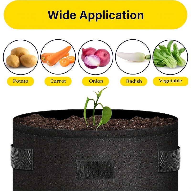 10/7/5 Gallon Potato Grow Bags Breathable Garden Vegetables