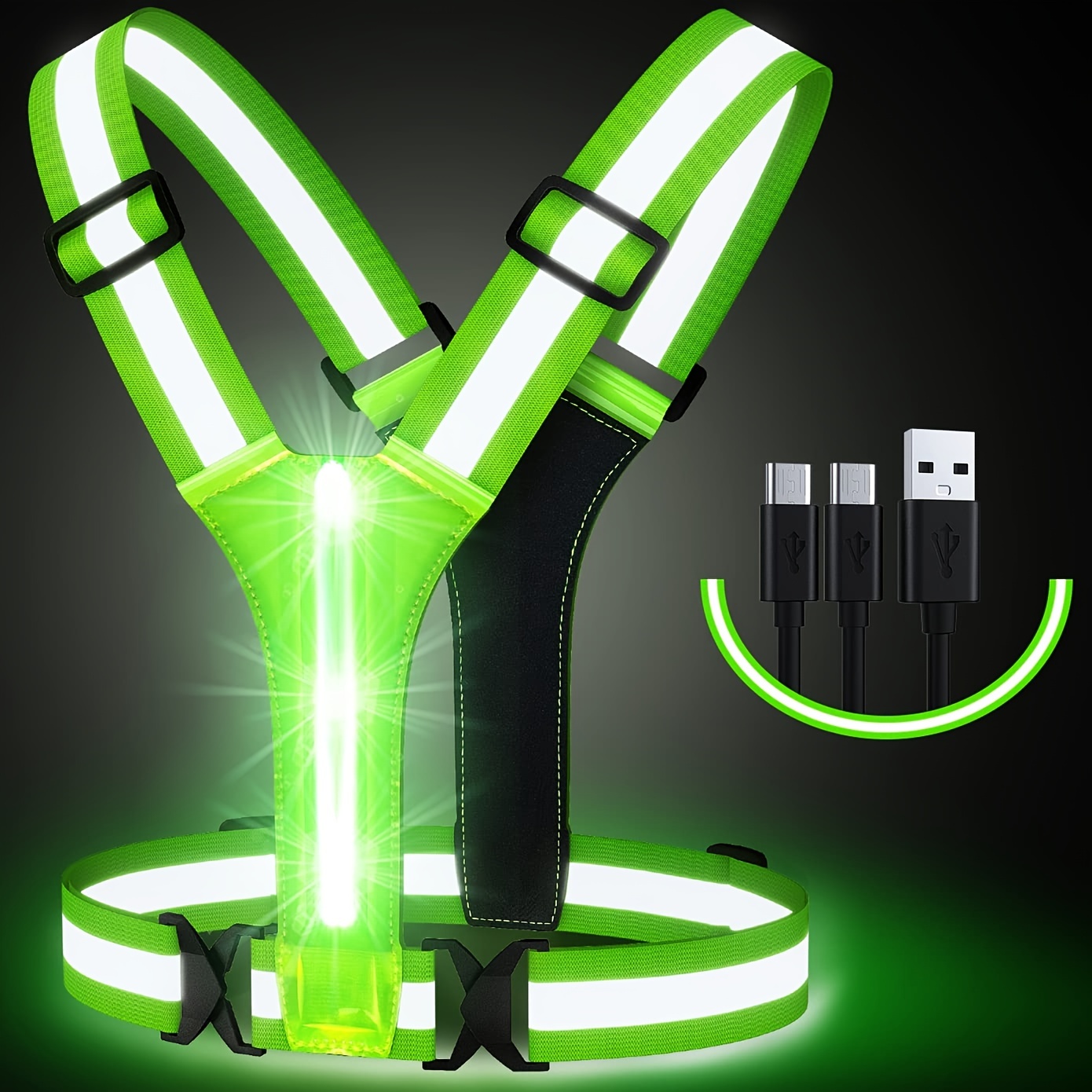 led running vest rechargeable