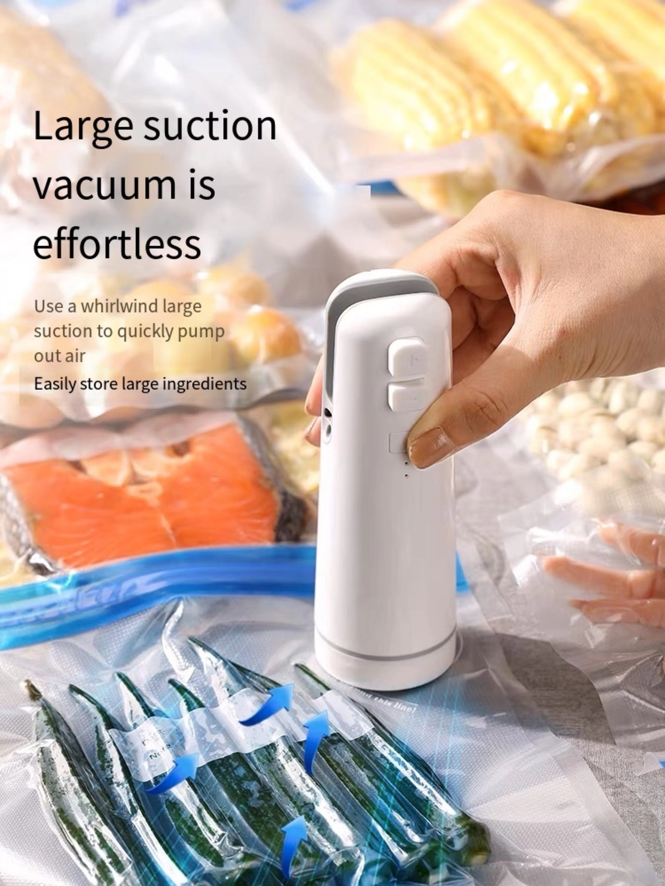 Mini Bag Sealer, Handheld Vacuum Sealer, Portable Electric Vacuum Sealer  Pump For Cooking Food Storage With 5 Vacuum Bags - Temu