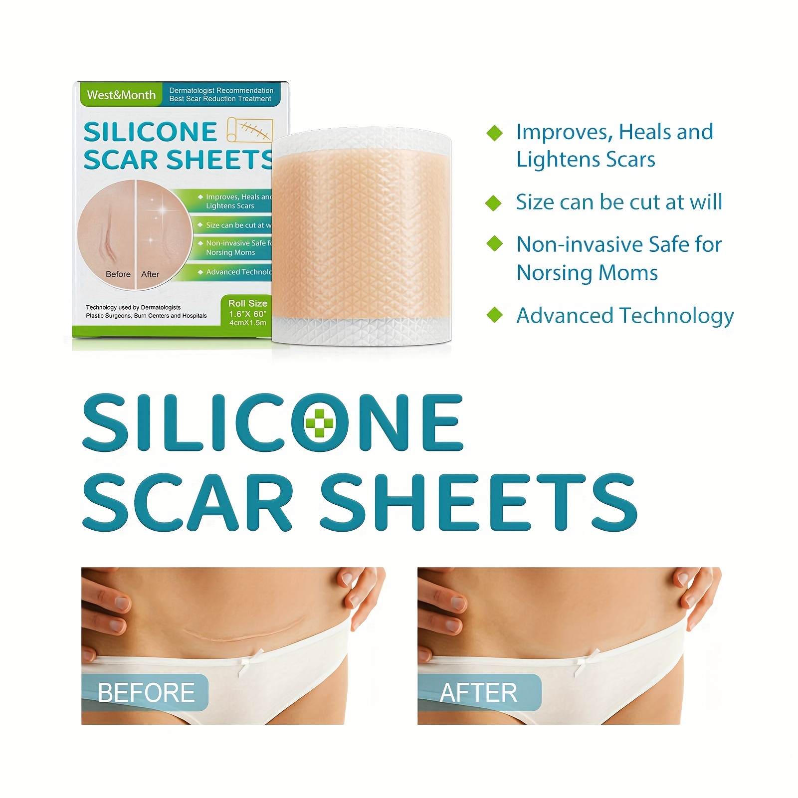 Silicone Scar Patch Silicone Scar Removal Tape Self adhesive - Temu