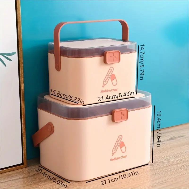 Home Medicine Cabinet Medicine Box, First Aid Kit Portable Storage