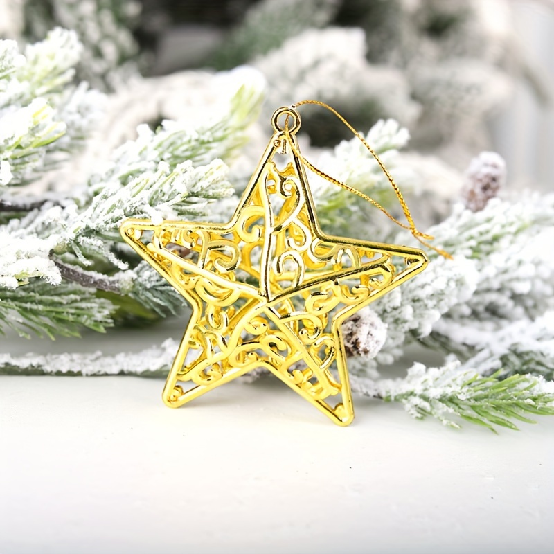 Christmas Tree Ornaments Hanging Velvet Star Decorations For - Temu