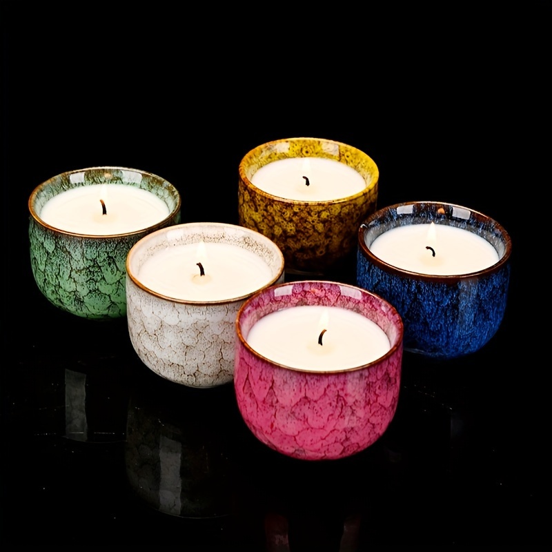 1 Pz/3 88 Oz Barattoli Candele In Ceramica Barattoli Candele - Temu Italy