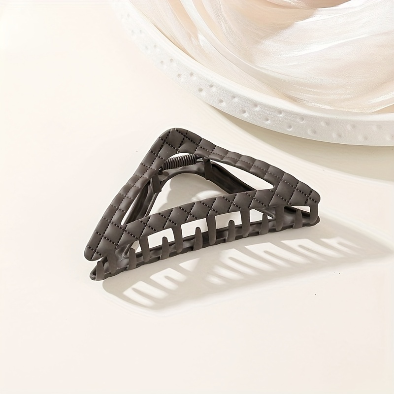Plaid Imprinted Hair Claw Ponytail Holder Shark Claw